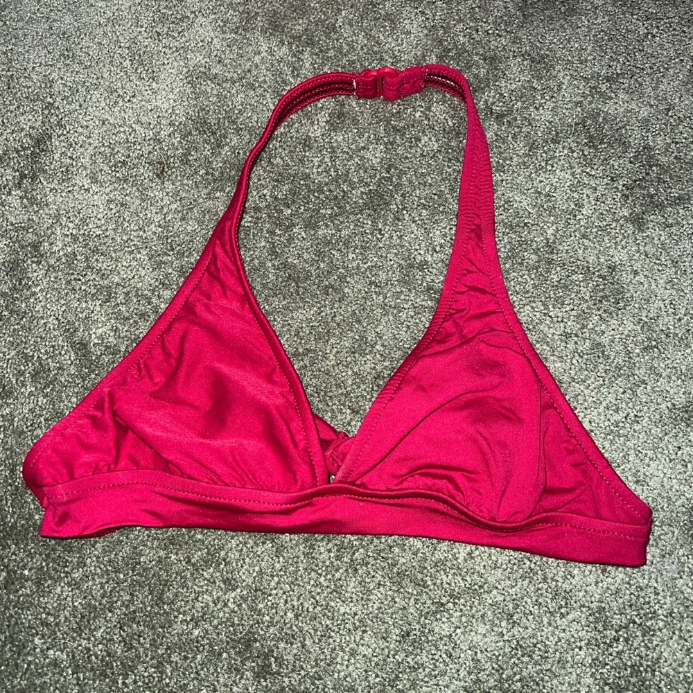 RED BURGUNDY BIKINI SWIMSUIT TOP SZ SMALL